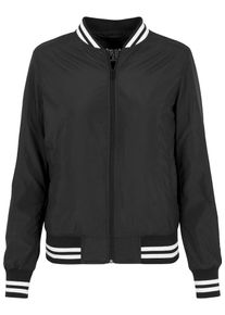 Urban Classics, Damen Jacket, Schwarz / Weiß