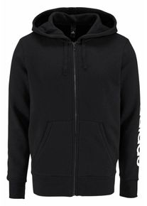 adidas Performance, Herren Kapuzensweatjacke 'ESSENTIALS LINEAR FULL-ZIP HOOD FLEECE', Schwarz