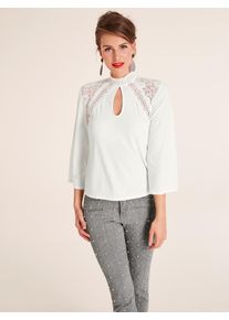 Heine, Damen Bluse, Offwhite