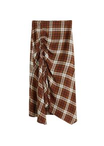 Mango, Damen Rock 'Gabi-I', Braun / Weiß