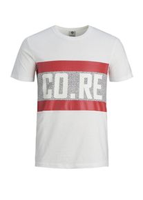Jack & Jones JACK & JONES, Herren T-Shirt, Graumeliert / Rot / Weiß
