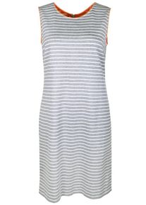 Cinque, Damen Kleid 'Cielisea', Grau / Dunkelorange / Weiß
