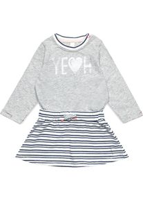 Esprit, Mädchen Jerseykleid, Grau / Weiß