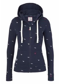 Kangaroos, Damen Shirtjacke, Marine / Pastellrot / Wei&szlig;