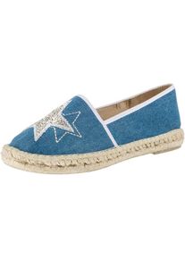 macarena, Damen Espadrilles, Beige / Blue Denim / Wei&szlig;