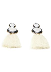 Heine, Damen Ohrschmuck, Beige / Schwarz