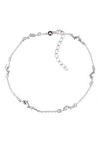 Firetti, Damen Schmuck: Fußkette in Ankerkettengliederung 'Delfine', Silber