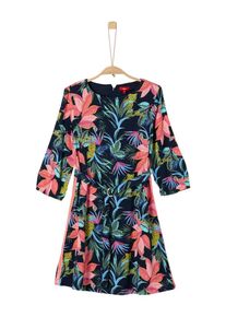 s.Oliver Junior, Mädchen Kleid, Nachtblau / Mischfarben