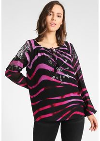 grace, Damen Tunika, Neonpink / Schwarz / Silber