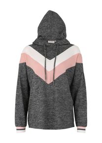Only Carmakoma, Damen Sweatshirts 'REBECCI', Dunkelgrau / Rosa / Weiß