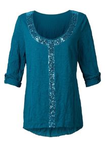 sheego Style, Damen Longshirt, Petrol