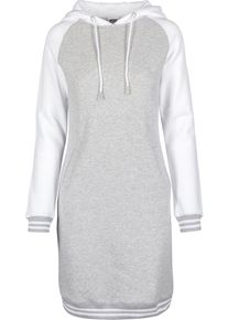 Urban Classics, Damen Kleid, Grau / Weiß