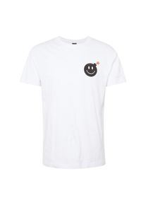 Mister Tee, Herren T-Shirt 'Smiley Bomb Tee', Schwarz / Weiß