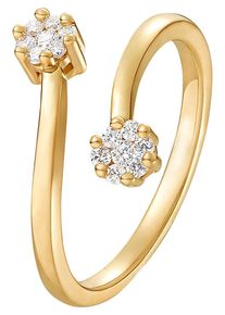 Christ, Damen Ring 'Diamonds', Gold / Weiß