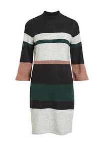 Object, Damen Kleid 'OBJCODY EVELYN L/S KNIT DRESS', Braun / Grau / Schwarz
