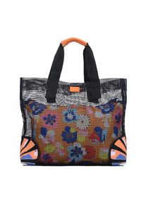 Desigual, Damen Shopper Tasche 'Flor Fusion', Mischfarben / Schwarz