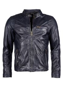 Maze, Herren Lederjacke 'Puckham', Nachtblau