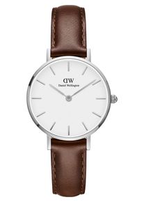 Daniel Wellington, Damen Uhr 'Petite 28 St Mawes DW00100243', Braun / Silber / Weiß