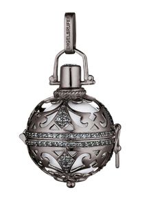 Engelsrufer, Damen Kettenanhänger 'ER-01-ZI-LB' (Set, 2 tlg., inkl. Klangkugel), Silbergrau
