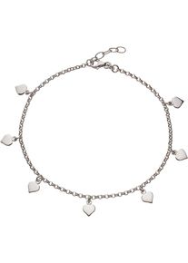 Firetti, Damen Fußkette mit Anhänger 'Herz', Silber