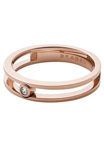 Skagen, Damen Ring 'Elin, SKJ1172791', Rosegold / Transparent