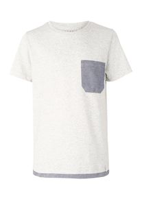Esprit, T-Shirt mit Details in Jeans-Optik, Grau