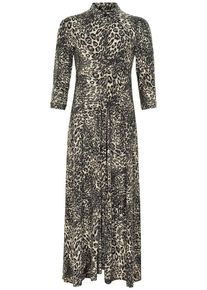 IN FRONT, Damen Kleid, Beige / Grau / Schwarz