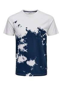 Only & Sons Only & Sons, Herren T-Shirt, Himmelblau / Wei&szlig;