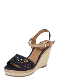 Tom Tailor, Damen Keilsandalette, Navy / Braun