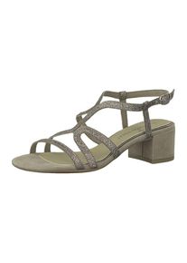 Marco Tozzi, Damen Riemchensandalen 'Midheel', Grau