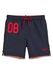 Superdry, Herren Badeshort 'Water', Navy / Rot