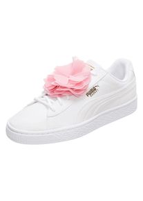 Puma, M&auml;dchen Sneaker 'Basket Flower', Altrosa / Wei&szlig;