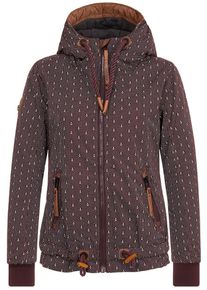 Naketano, Damen Outdoorjacke, Weinrot / Weiß