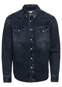 Calvin Klein Jeans, Herren Jeanshemd 'ARCHIVE WESTERN', Blue Denim