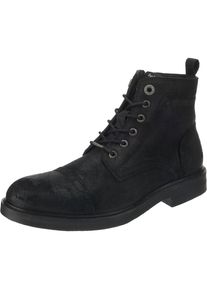 Pepe Jeans, Damen Schnürstiefeletten 'Hubert Suede', Schwarz