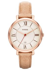 Fossil, Damen Armbanduhr 'JACQUELINE, ES3487', Sand / Rosegold
