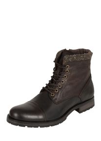Jack & Jones JACK & JONES, Herren 'JFWMarly' Lederboots, Dunkelbraun