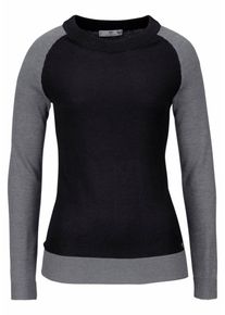 AJC, Damen Strickpullover, Graumeliert / Schwarzmeliert