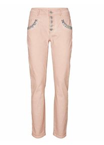 Heine, Damen Chinohose, Altrosa / Silber