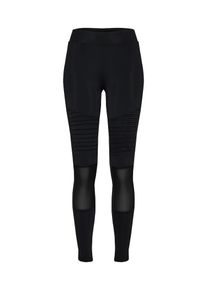 Urban Classics, Damen Leggings 'Mesh Biker', Schwarz