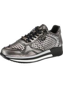CETTI, Damen Sneakers, Silbergrau / Schwarz / Wei&szlig;