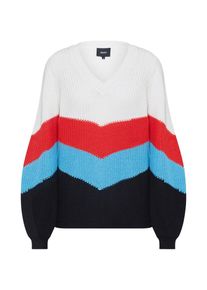 Object, Damen Pullover 'MADDIE', Rot / Schwarz / Weiß