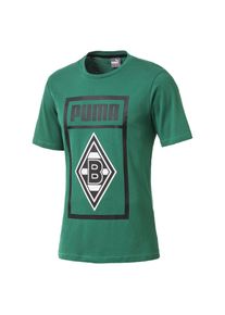 Puma, Herren T-Shirt 'Borussia M&ouml;nchengladbach', Tanne / Schwarz / Wei&szlig;