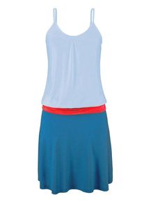 Beach Time, Damen Strandkleid, Blau / Hellblau / Koralle
