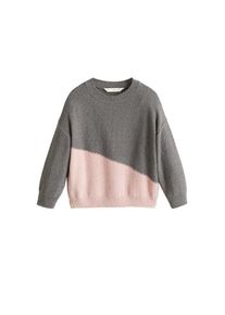 Mango Kids, M&auml;dchen Pullover 'Middle', Dunkelgrau / Rosa