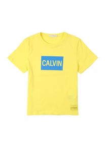 Calvin Klein Jeans, Shirt 'CALVIN LOGO REGULAR FIT TEE', Hellblau / Zitrone