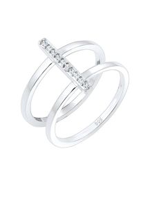 Elli, Damen Ring, Silber / Transparent