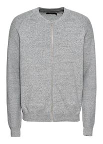 Jack & Jones JACK & JONES, Herren Strickjacke 'JPRMELVIN KNIT BASEBALL CARDIGAN', Hellgrau