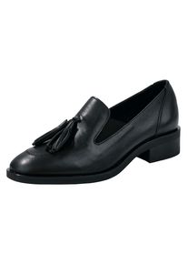 Heine, Damen Slipper, Schwarz