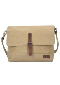 Camel Active, Damen Messenger 'Bali' mit Laptopfach, 38 cm, Beige / Dunkelbeige